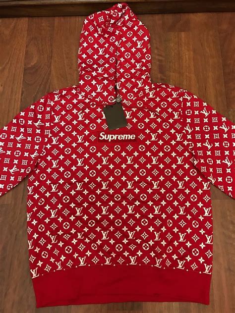 supreme x lv hoodie ebay|supreme louis vuitton pullover.